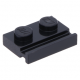 LEGO lapos elem 1x2 egyik oldala mentén ajtósínnel, fekete (32028)